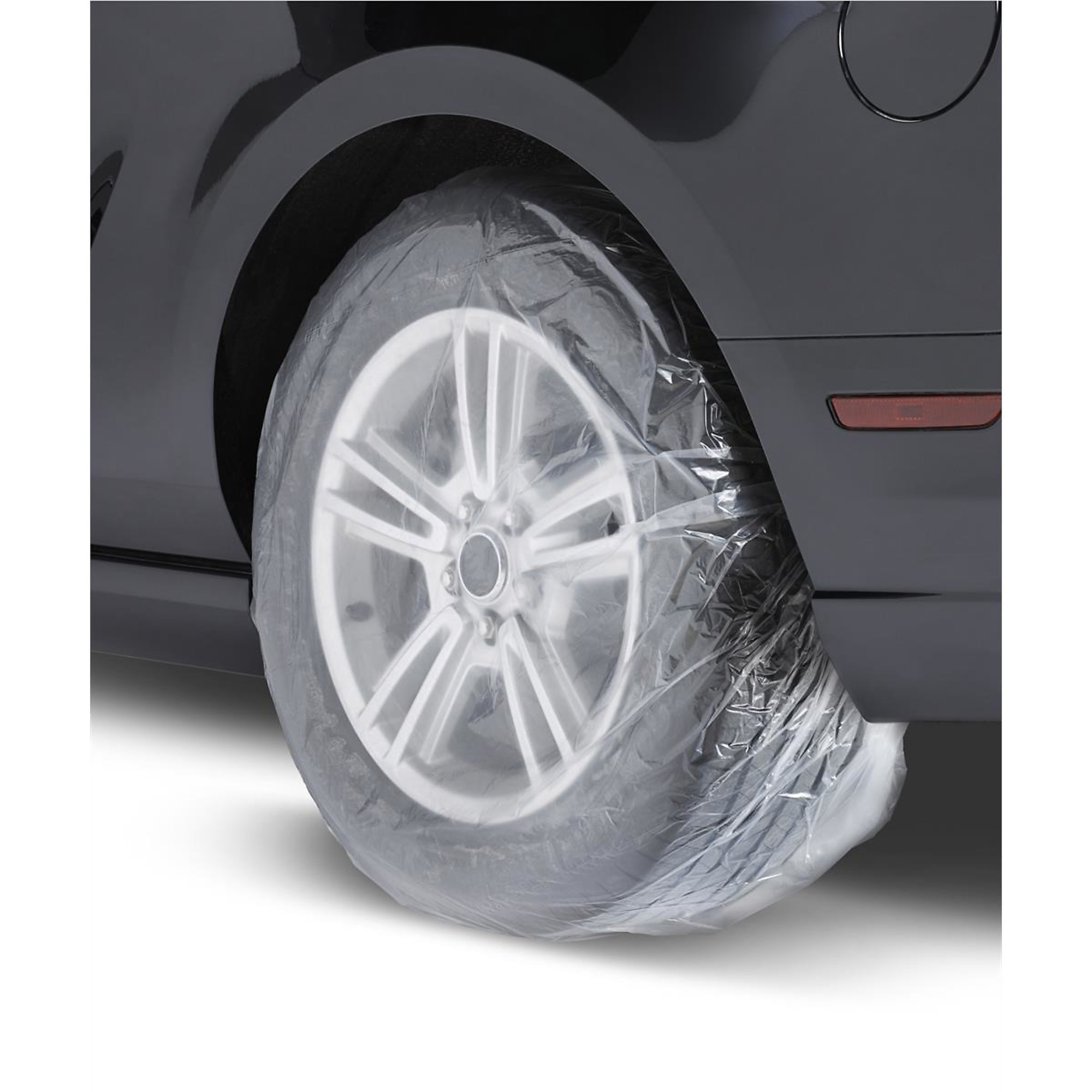 Petoskey Plastics Tire Masker — 45in. x 40in., 0.7mil, Clear, Contoured, 50/Roll, Model# PETFG-P9943-98